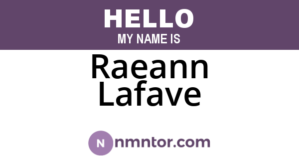 Raeann Lafave