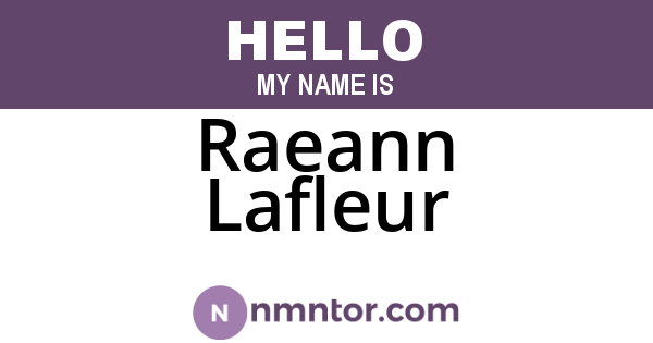 Raeann Lafleur