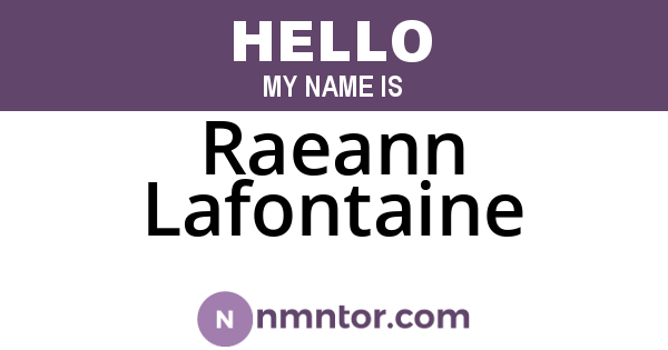 Raeann Lafontaine