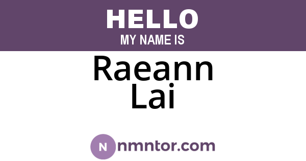 Raeann Lai