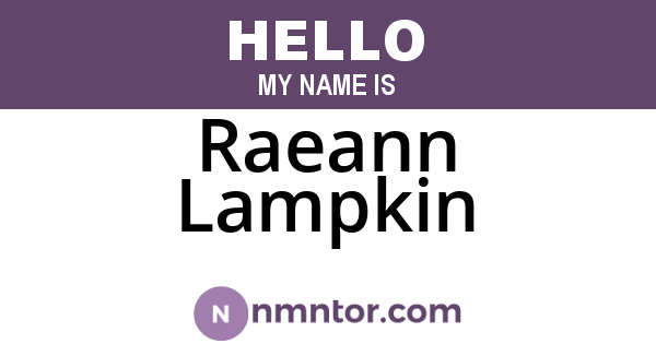 Raeann Lampkin