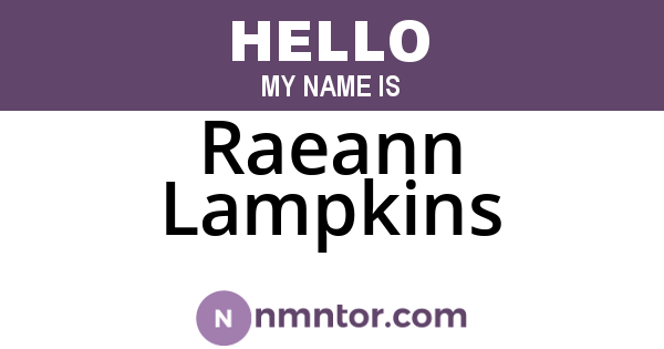 Raeann Lampkins