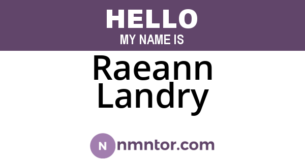 Raeann Landry