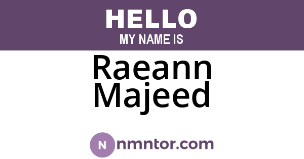 Raeann Majeed