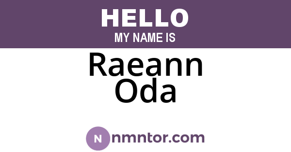 Raeann Oda