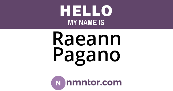 Raeann Pagano