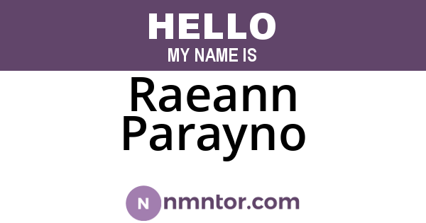 Raeann Parayno