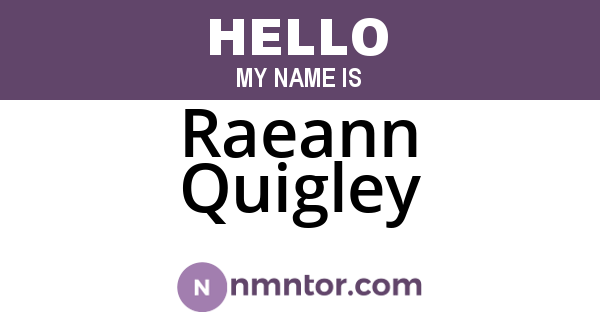 Raeann Quigley