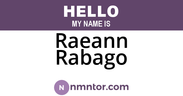 Raeann Rabago