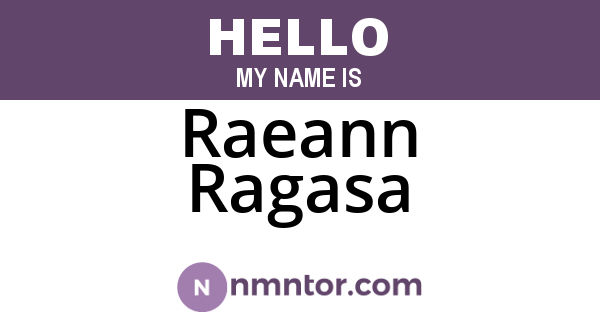 Raeann Ragasa