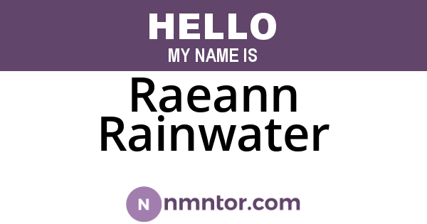 Raeann Rainwater