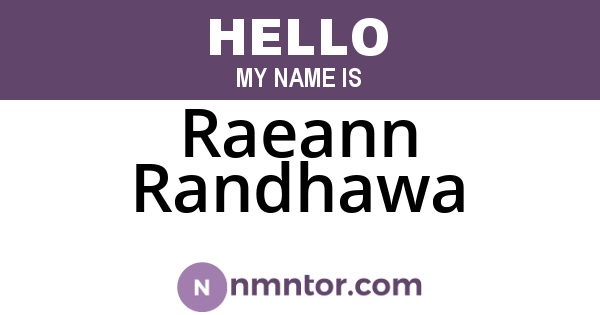 Raeann Randhawa