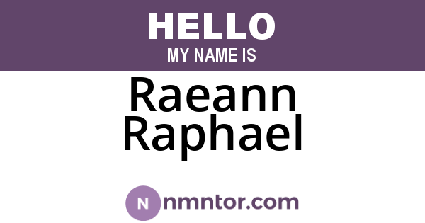 Raeann Raphael