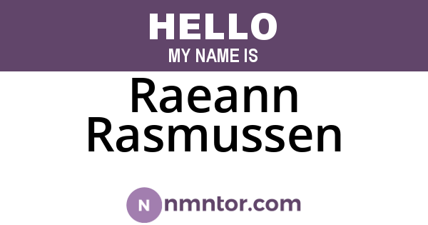 Raeann Rasmussen