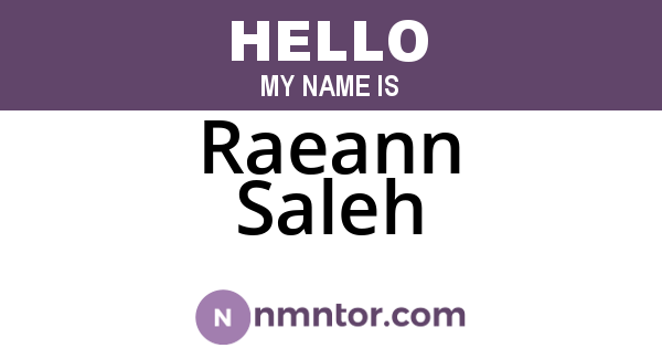 Raeann Saleh