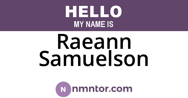 Raeann Samuelson