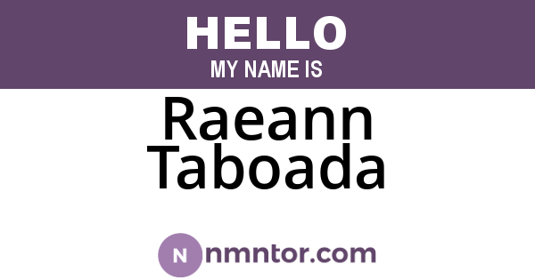 Raeann Taboada
