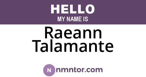 Raeann Talamante