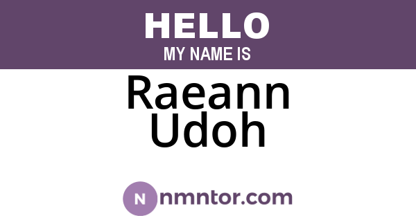 Raeann Udoh