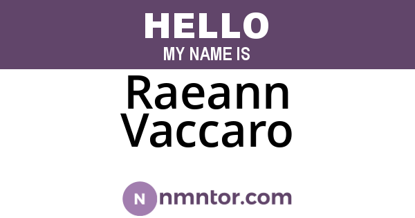 Raeann Vaccaro