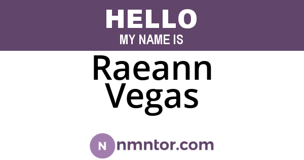 Raeann Vegas