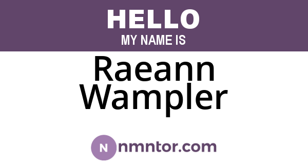 Raeann Wampler