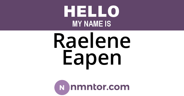 Raelene Eapen