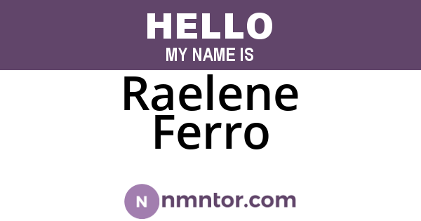 Raelene Ferro