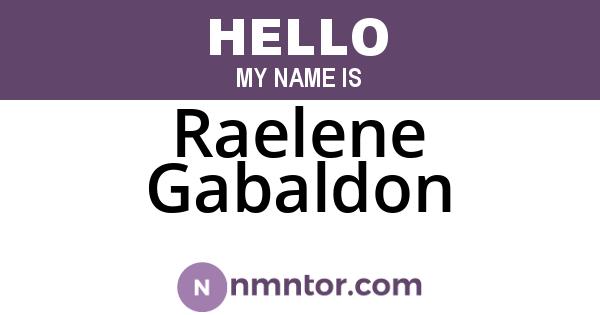 Raelene Gabaldon