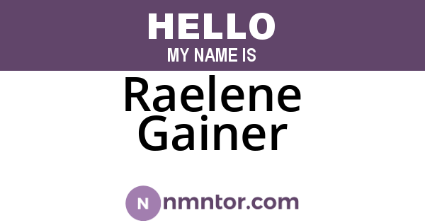 Raelene Gainer