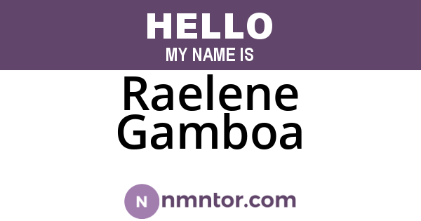 Raelene Gamboa