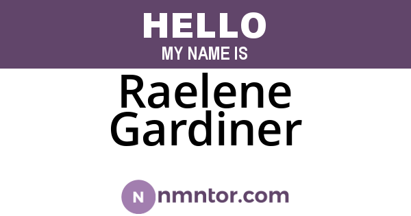 Raelene Gardiner