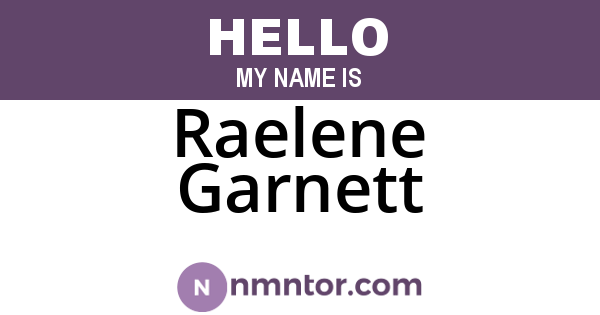 Raelene Garnett