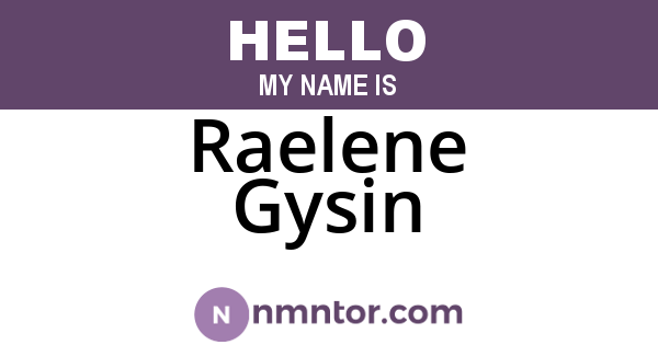 Raelene Gysin