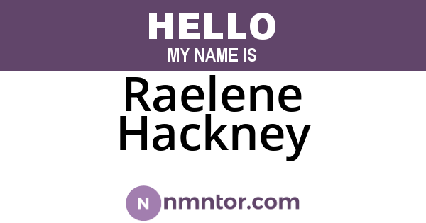 Raelene Hackney