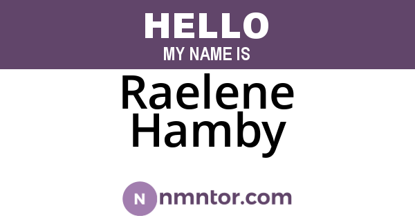 Raelene Hamby