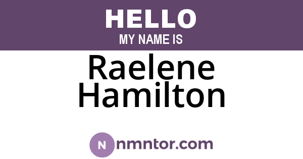 Raelene Hamilton