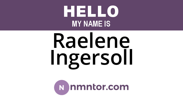 Raelene Ingersoll