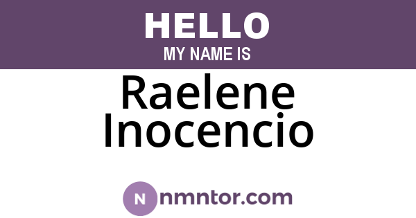 Raelene Inocencio