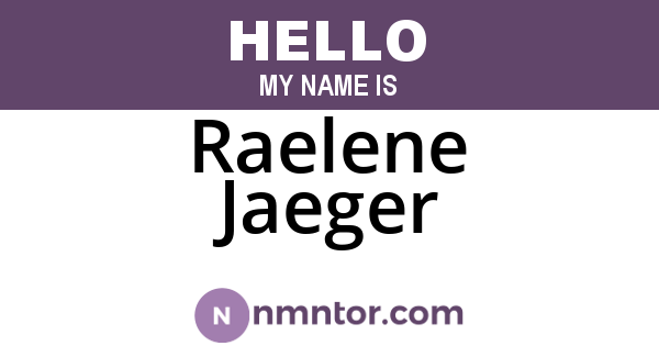 Raelene Jaeger