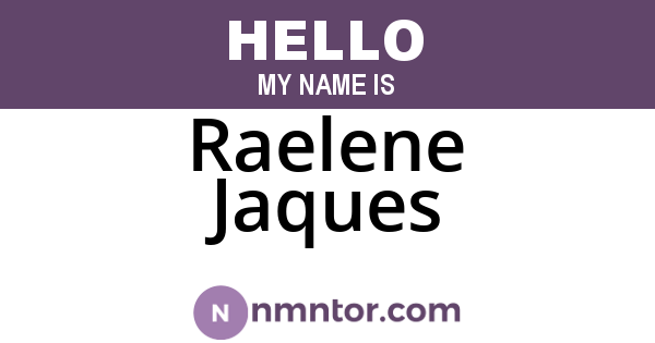 Raelene Jaques