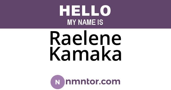 Raelene Kamaka