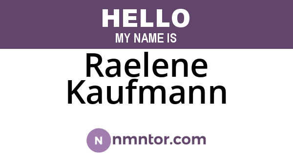 Raelene Kaufmann