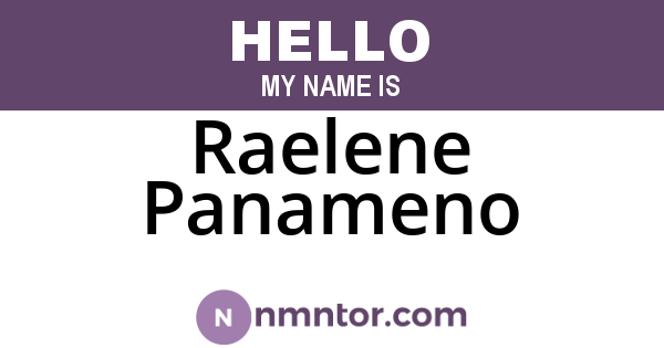 Raelene Panameno