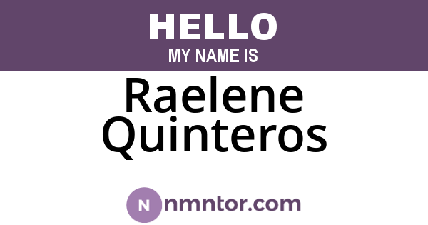 Raelene Quinteros