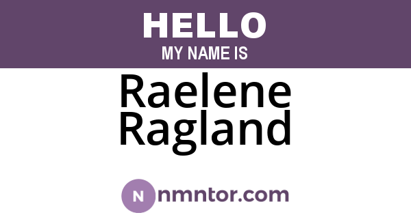 Raelene Ragland