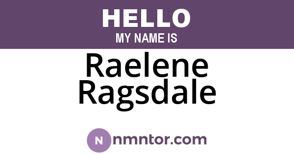 Raelene Ragsdale