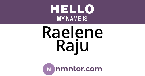 Raelene Raju