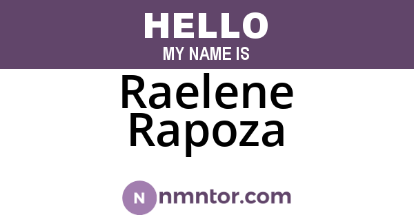 Raelene Rapoza