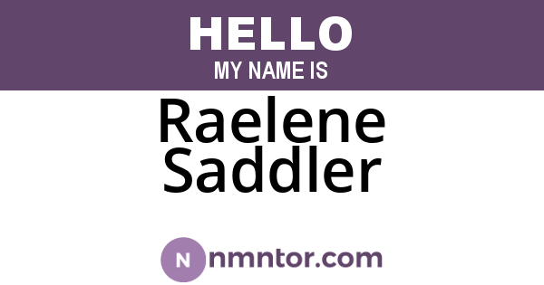 Raelene Saddler
